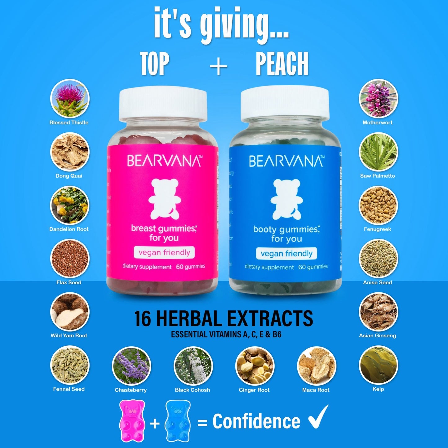 Two‑Pack Bear‑Shaped Vegan Gummies