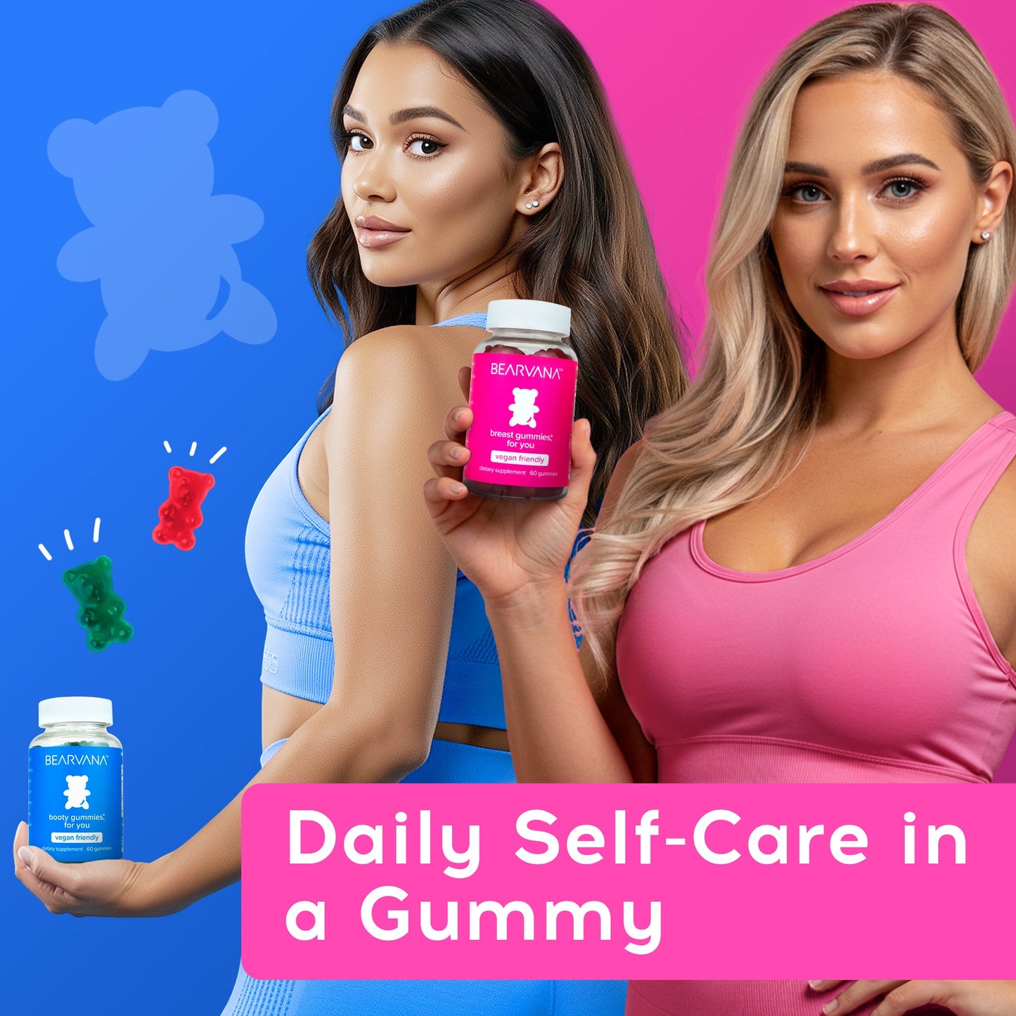 Two‑Pack Bear‑Shaped Vegan Gummies