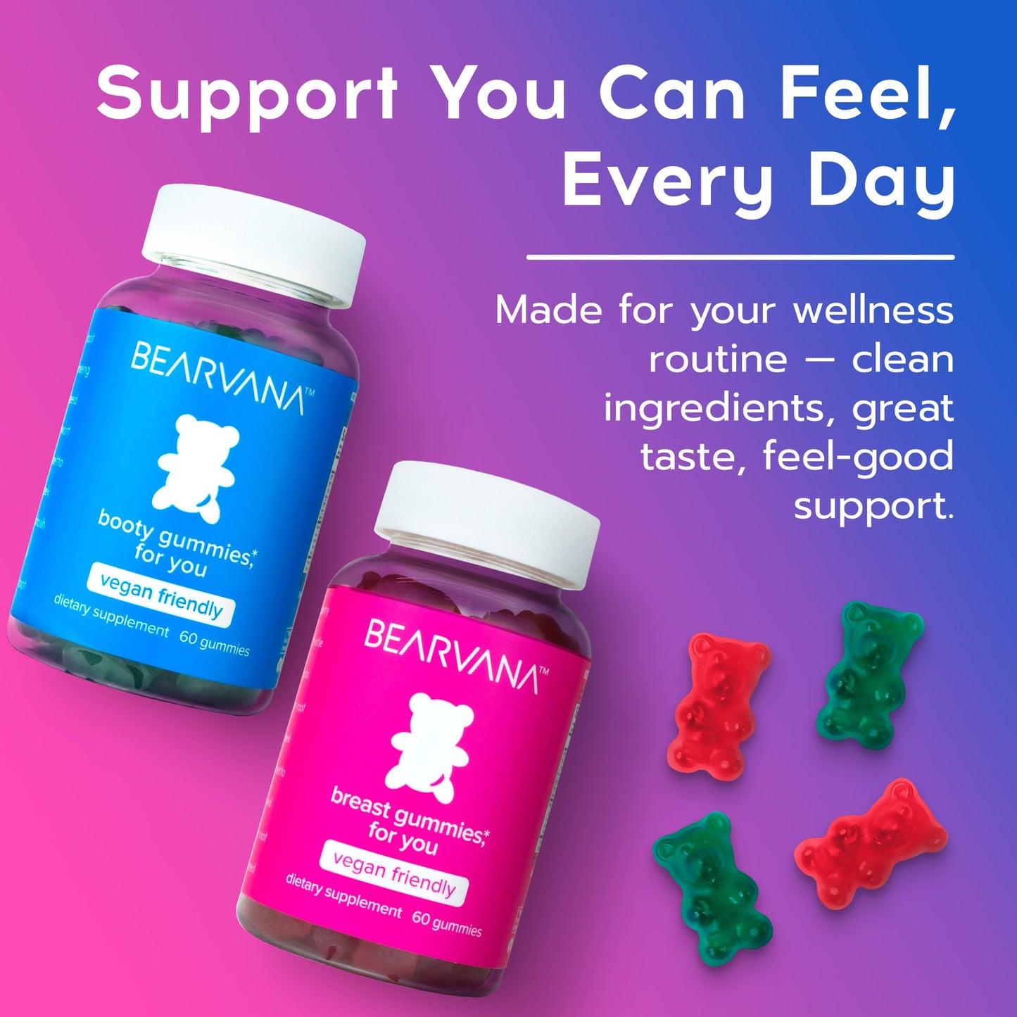Two‑Pack Bear‑Shaped Vegan Gummies