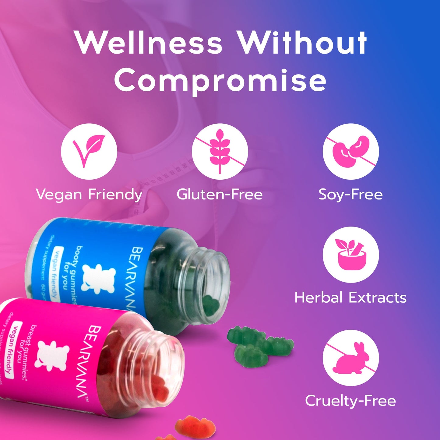 Two‑Pack Bear‑Shaped Vegan Gummies