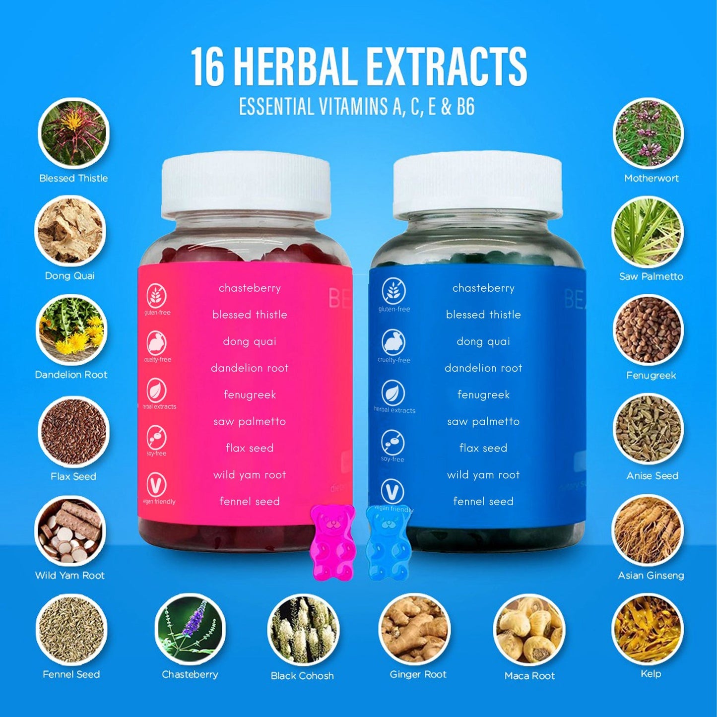 Two‑Pack Bear‑Shaped Vegan Gummies